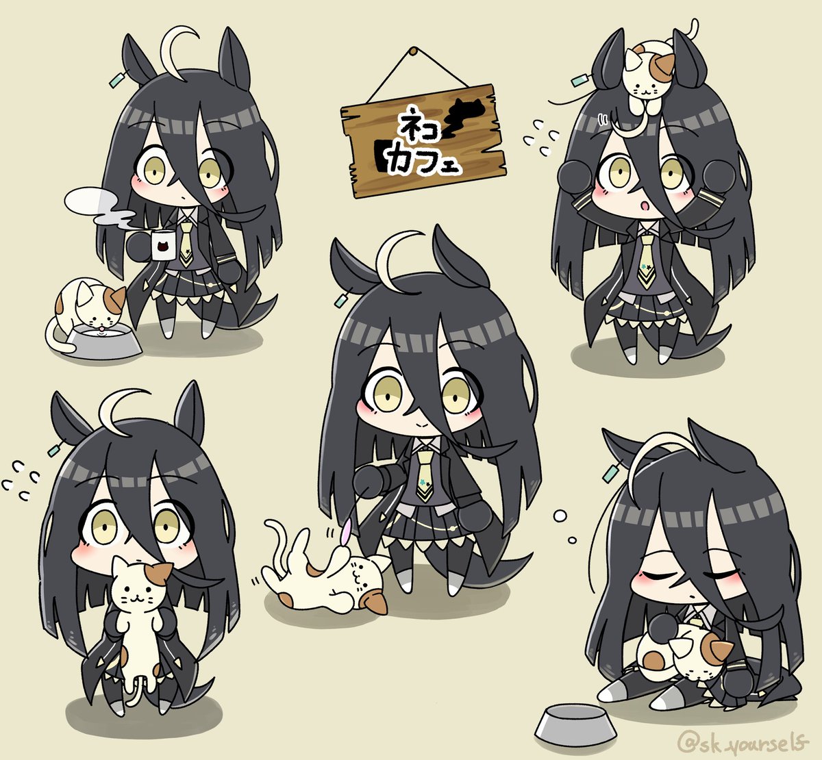 ネコカフェまとめ #マンハッタンカフェ #ウマ娘