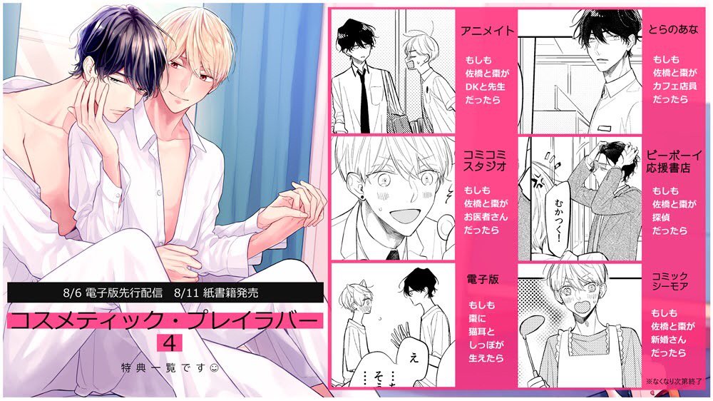 コスメティック・プレイラバー 4 の特典一覧です💌 もしもシリーズで