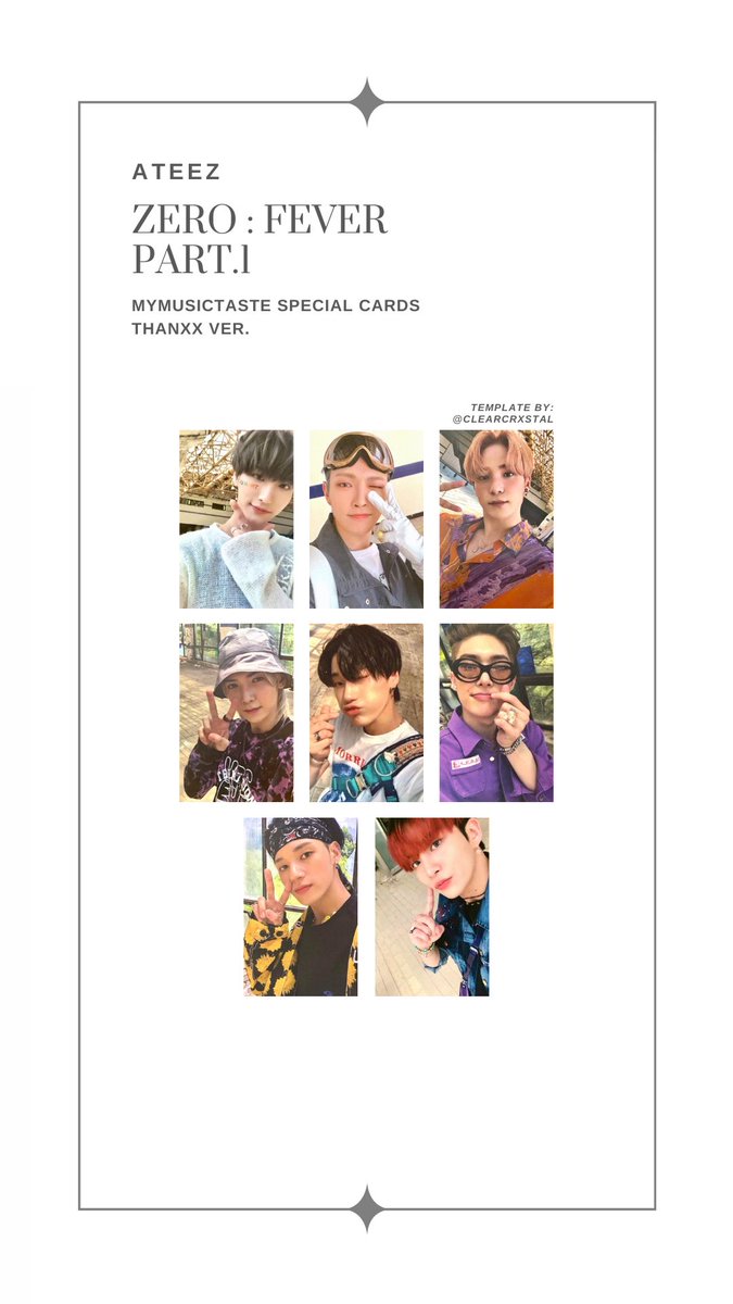 ateez album wishlist template zero : fever part 1 all members MMT