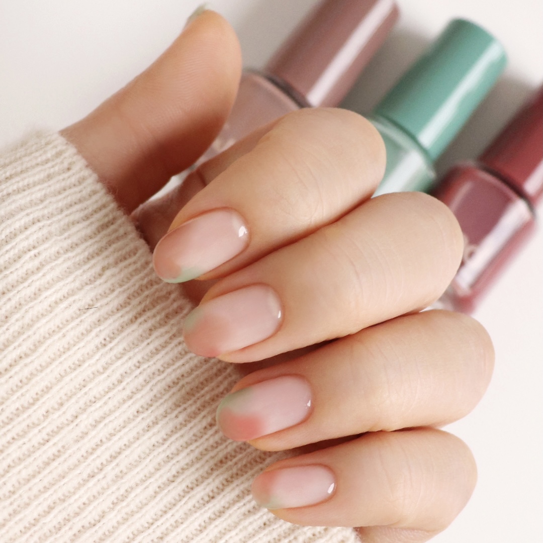 アンロムネイルで簡単ネイルアレンジ💅💚 #グラッシードロップネイル