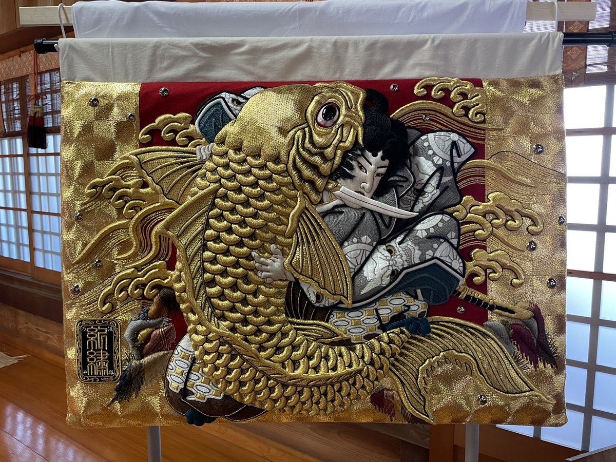 令和五年十月六日 西垂水布団太鼓の高欄掛が新調されお披露目されまし