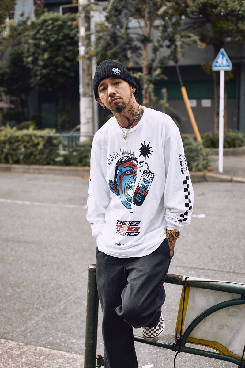 ◤◢◤◢◤◢◤ ◢◤ ◢◤ ◢ Step up-Longsleeve- Tee Jesse着用SIZE