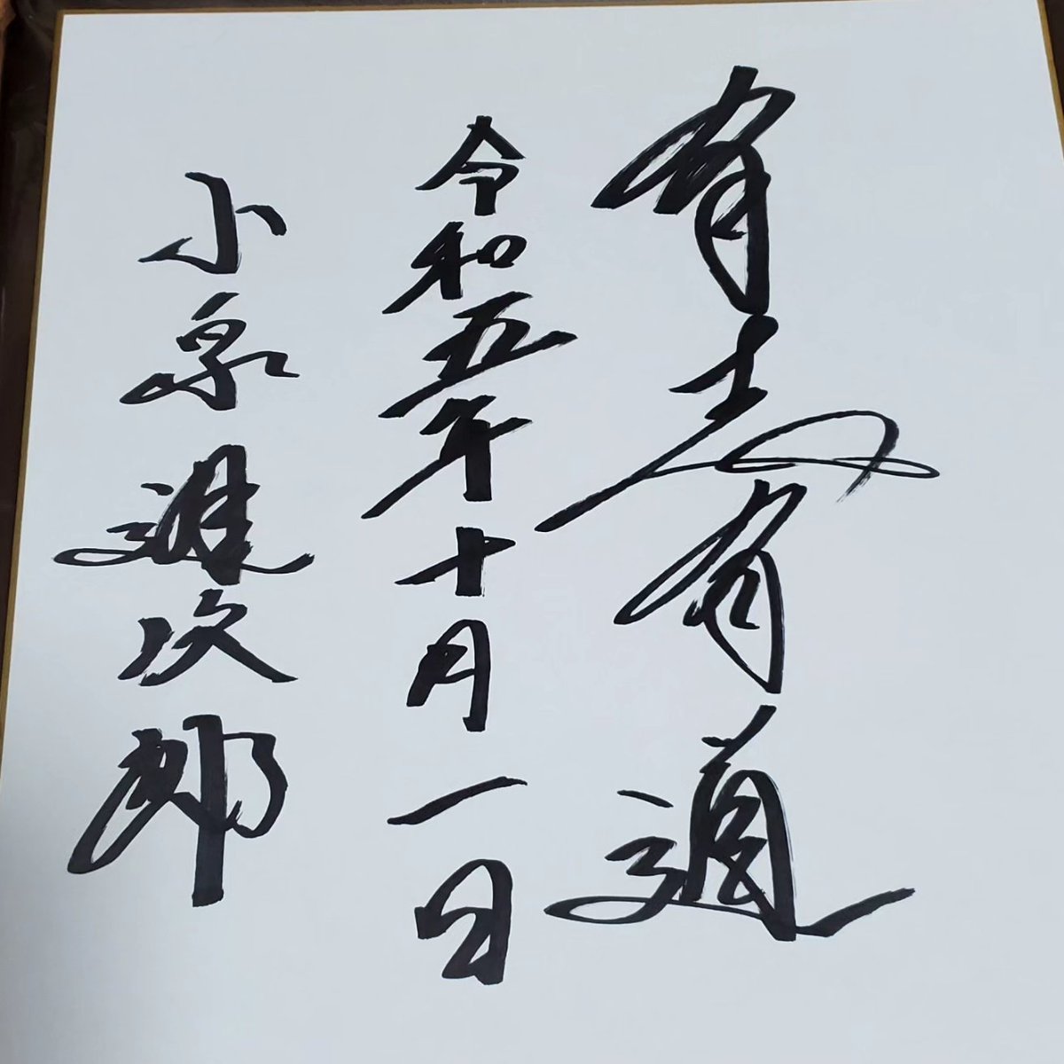 10月1日横須賀会場に小泉進次郎氏現る。図々しくもサインをねだったら