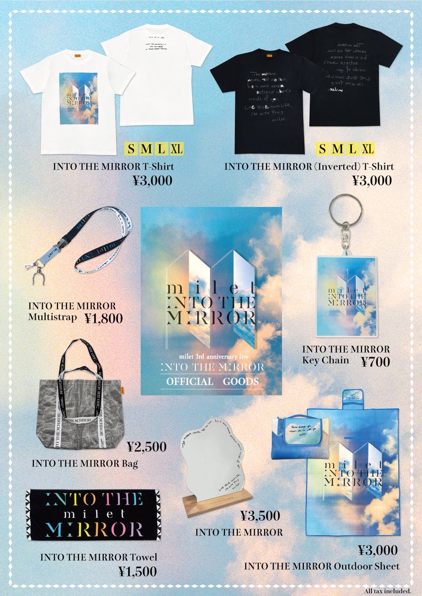 milet tシャツ、タオル、サコッシュ グッズ3点 milet tシャツ タオル