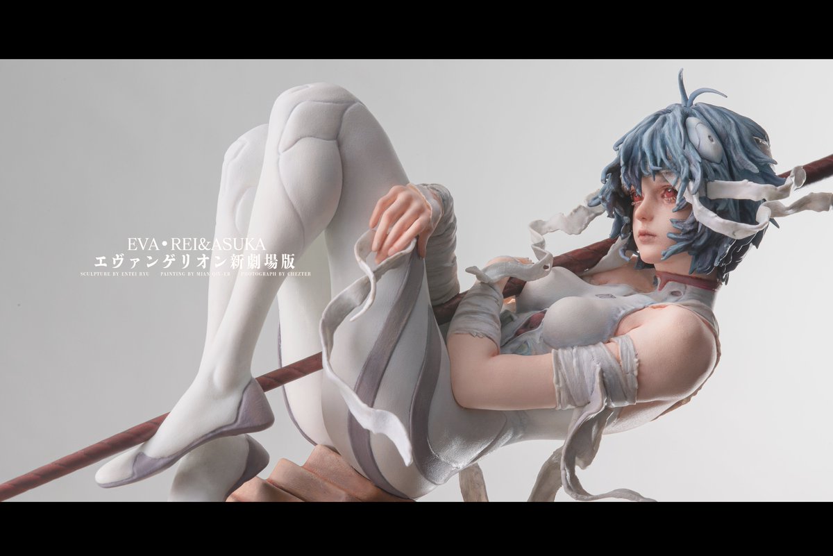 ガレージキット [EVA·ASUKA]+[EVA·REI] 塗装完成作品 原型：EnteiRyu