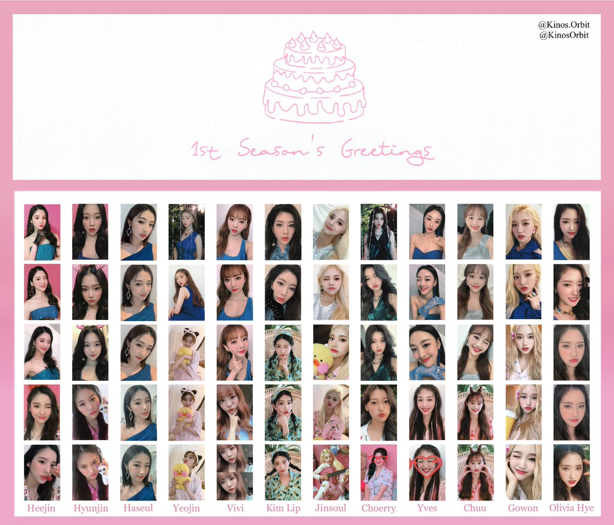 LOONA 2020 and 2021 Season's Greetings template