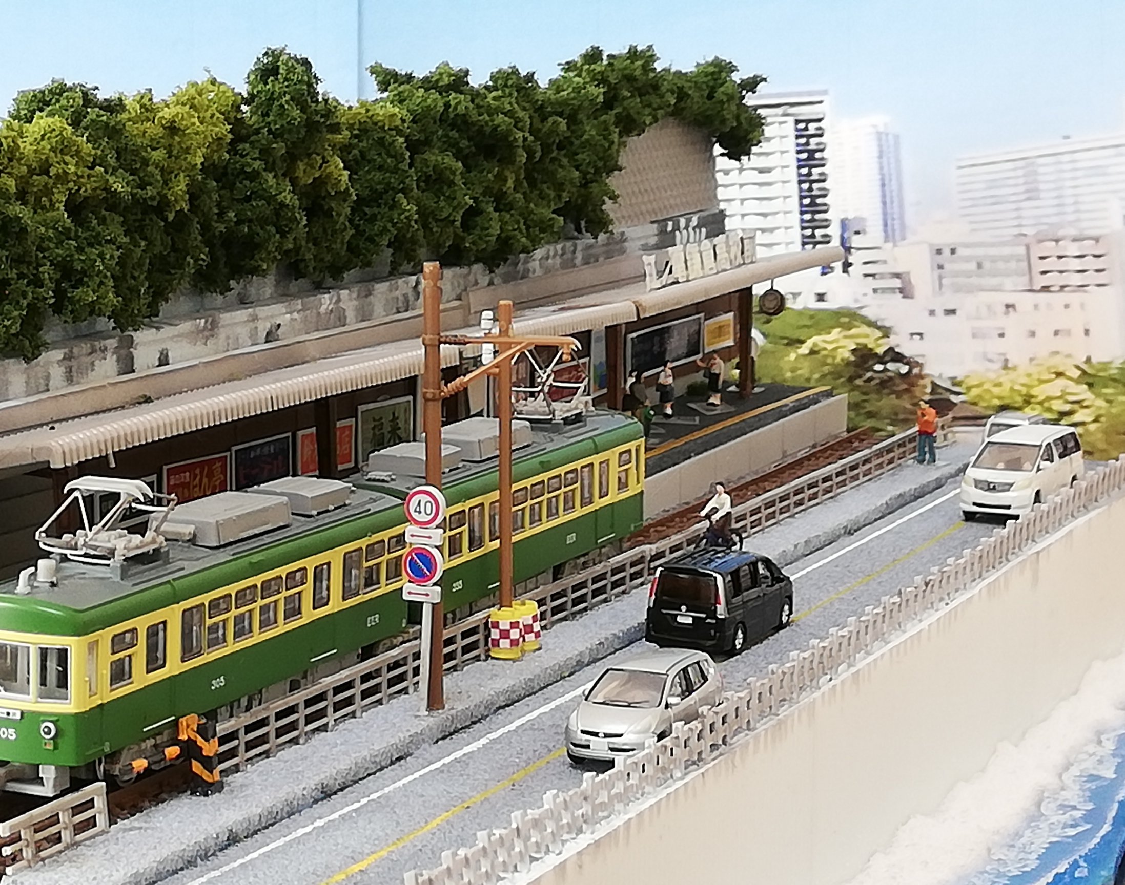 江ノ電 Nゲージ 鉄道模型 鎌倉高校前踏切ジオラマ Nゲージ・ジオラマ