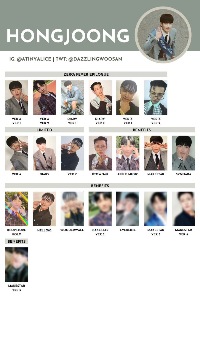 ATEEZ [ZERO : FEVER EPILOGUE] — photocard template / wishlist