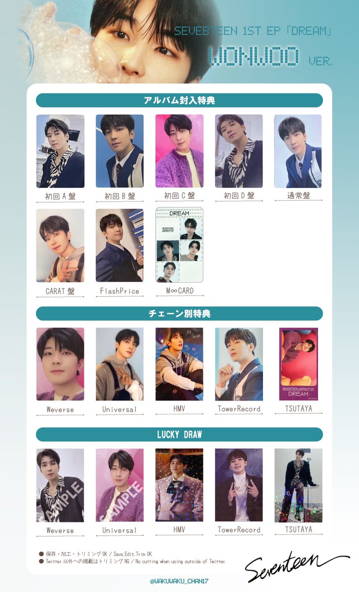 SEVENTEEN ウォヌ トレカ seventeen トレカ ウォヌ コンプリート 9枚