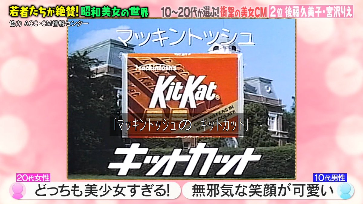 小学生の頃の後藤久美子&宮沢りえのキットカットCM #マツコの知らない世界