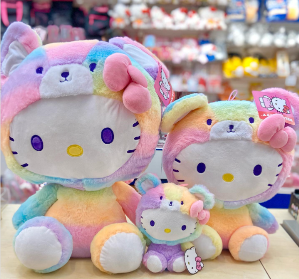 Hello Kitty Rainbow Sherbet Plush (Bear Costume) He probably has