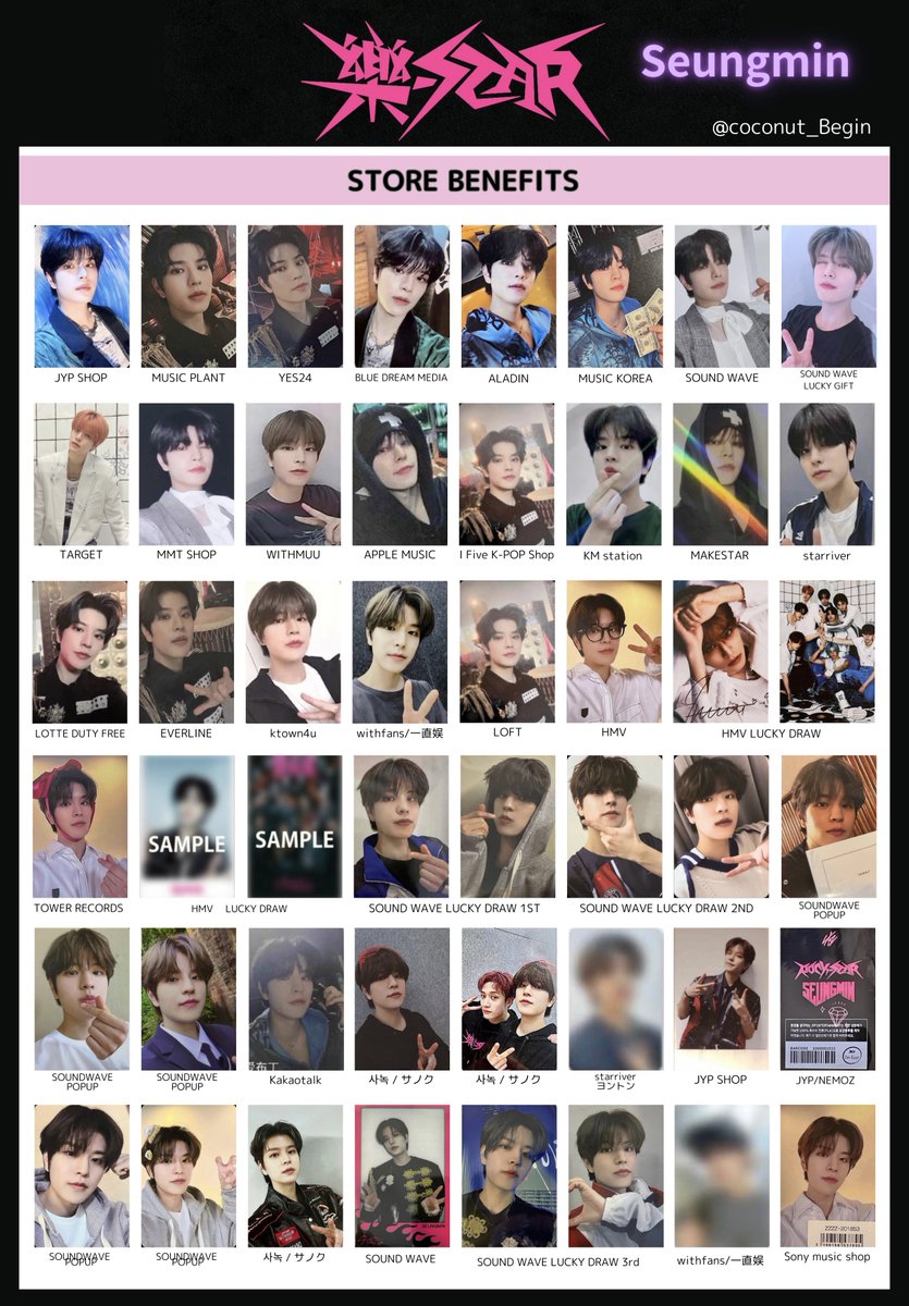 Stray Kids 樂-STAR ROCK-STAR Seungmin スンミン I.N アイエン 保存