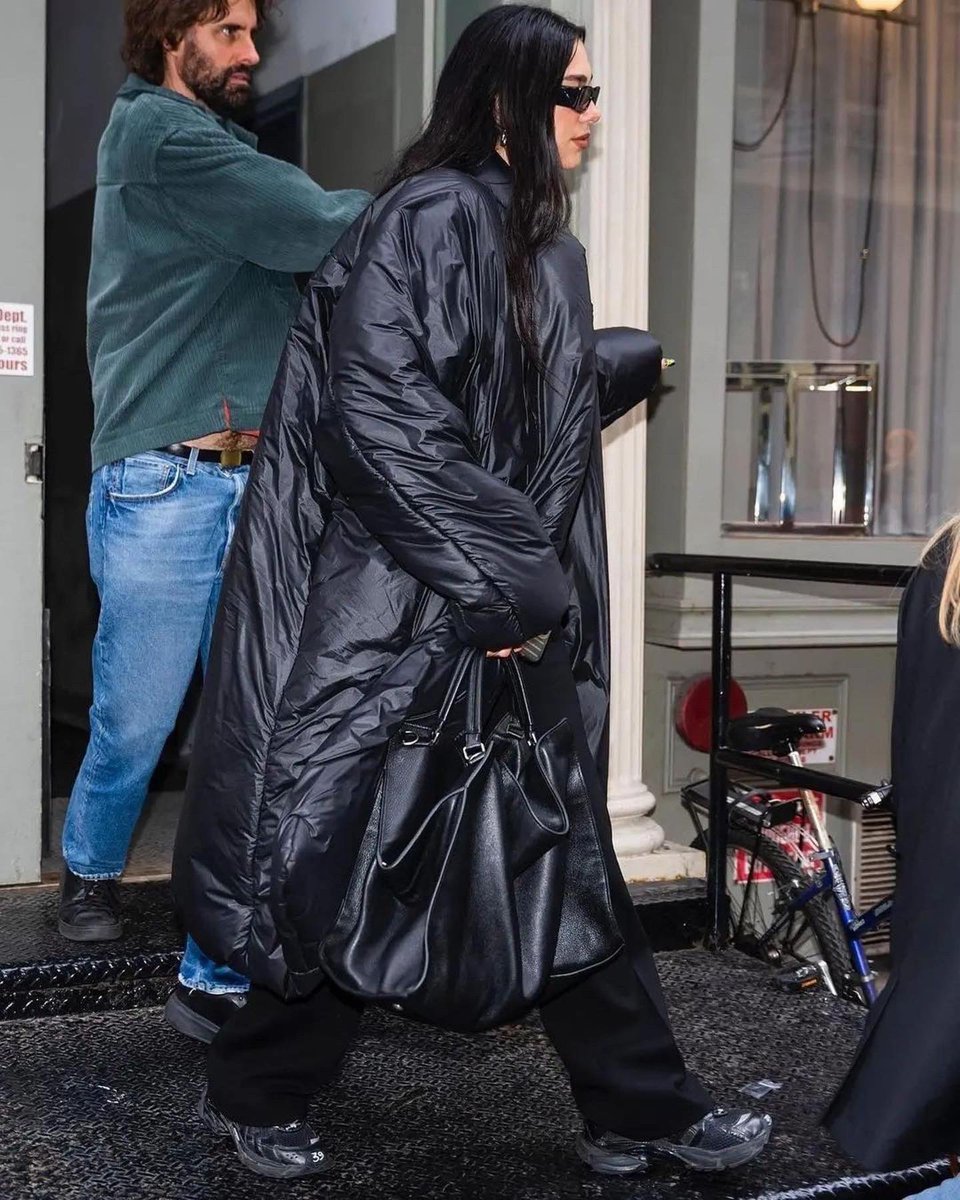 DUALIPA WEARING YZY GAP LONG ROUND JACKET #YEEZYGAP