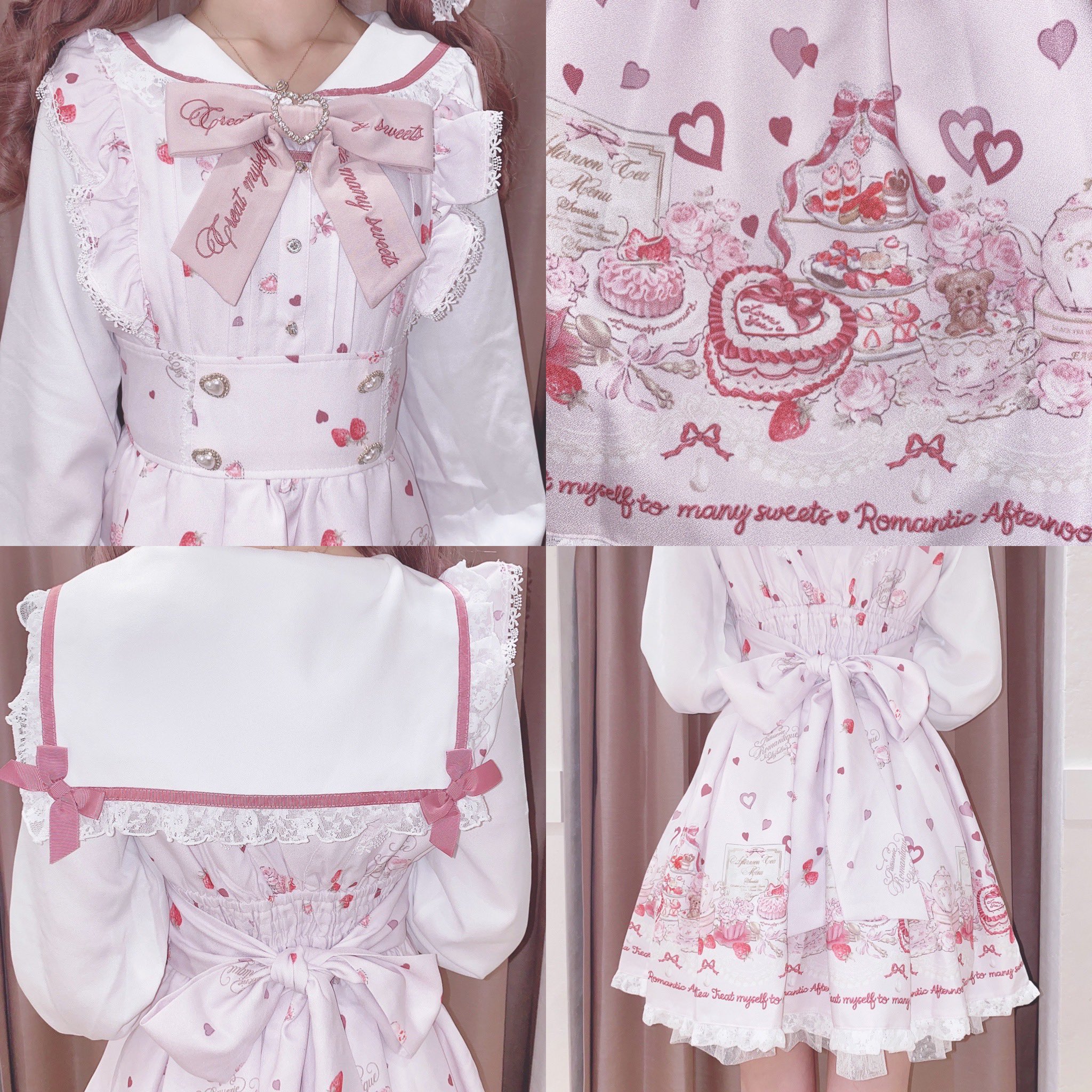 LIZLISA リズリサ Salon de Fraise柄ワンピース ピンク 【公式通販】