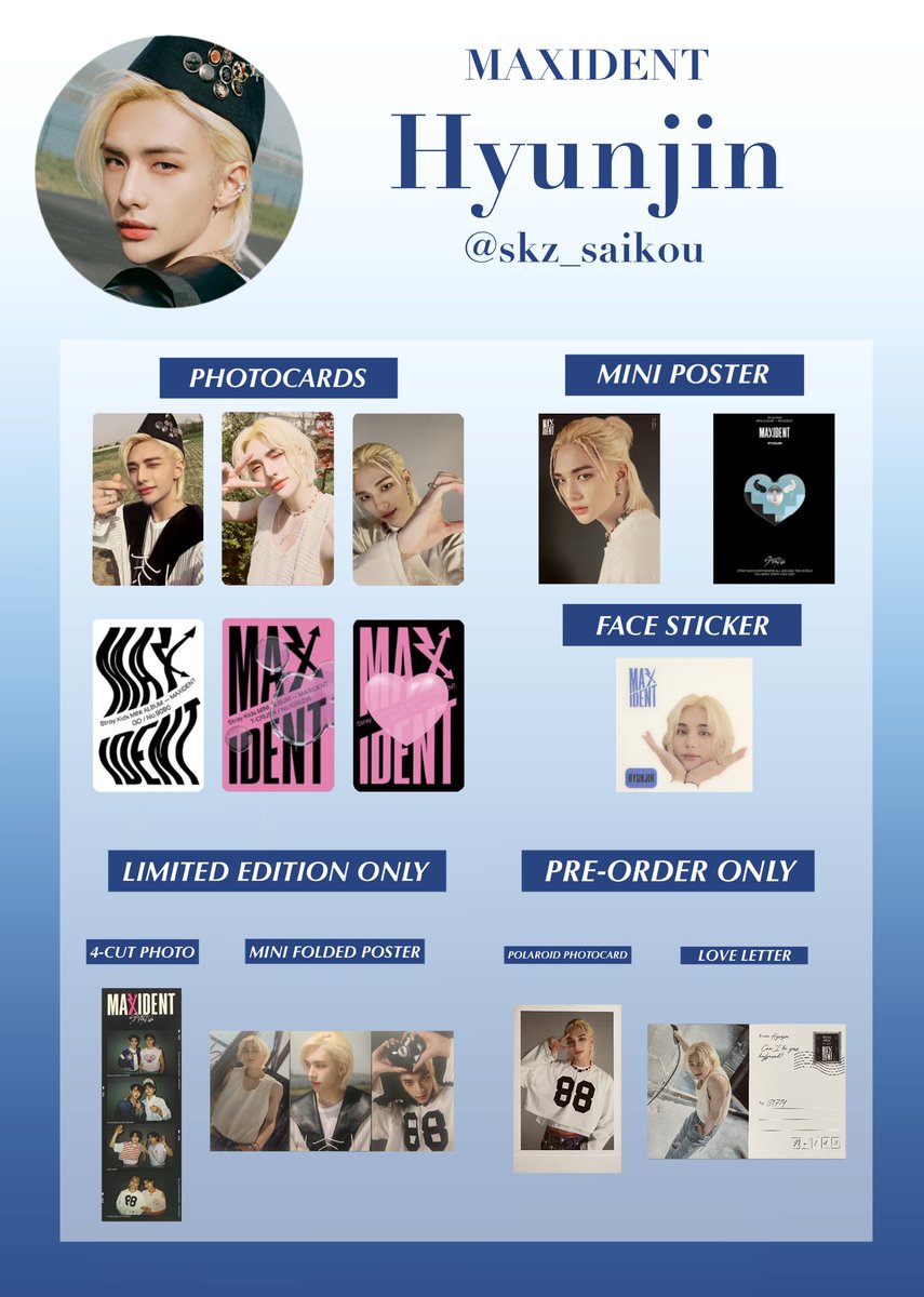 stray kids skz maxident case 143 pc photocard pob スキズ トレカ