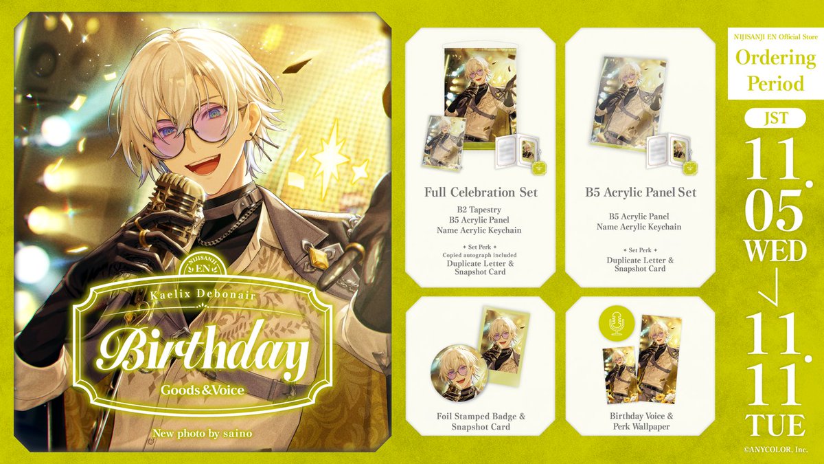 🎂Kaelix Debonair Birthday Goods & Voice 2025】 🎫🕶️ Celebrate