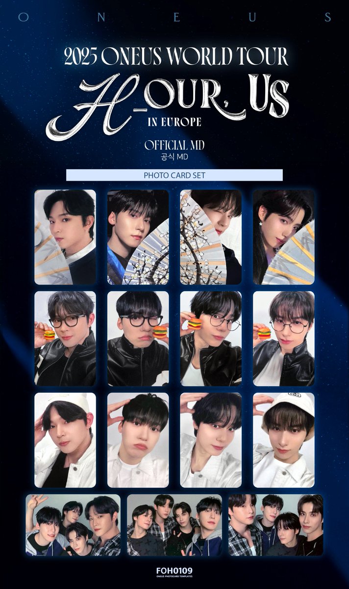 ONEUS Photocard Template 2025 ONEUS WORLD TOUR [H_OUR, US] in