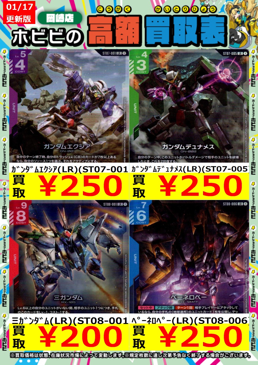 ガンダムカードゲーム ペーネロペー LR+、ガンダムデュナメスLR＋2枚