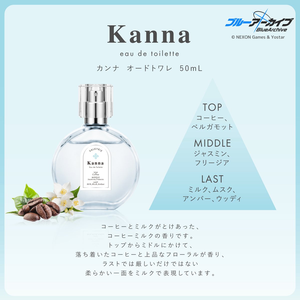 ブルアカ×#Anideal 香水紹介③】 第三弾よりカンナをイメージした香水