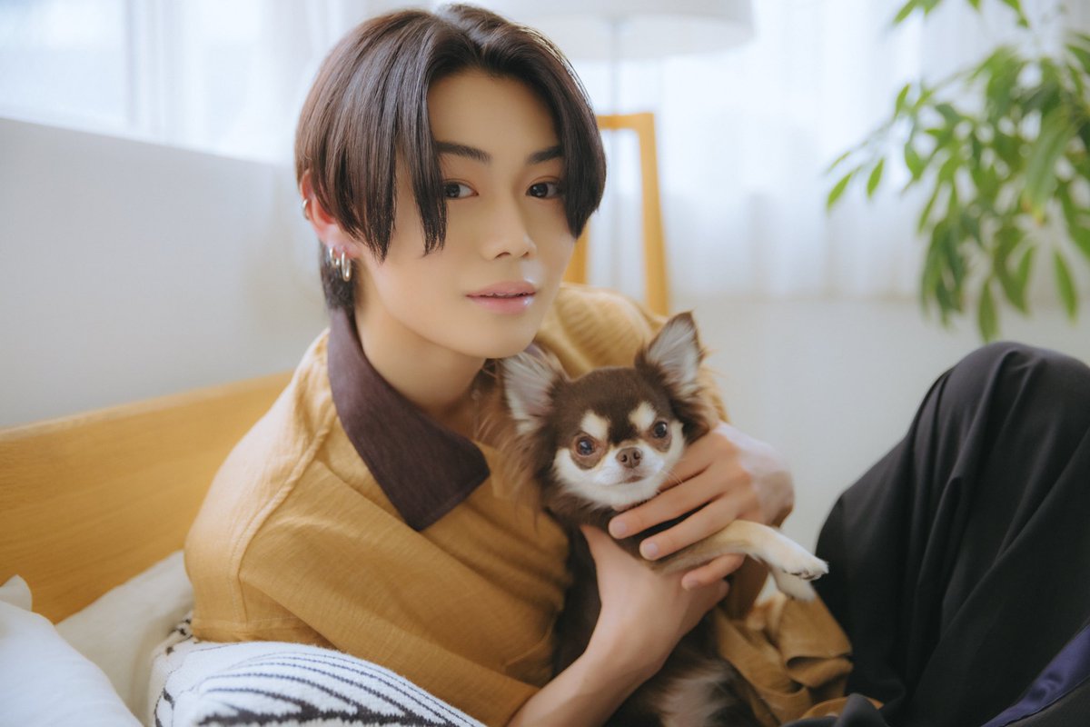 WILD BLUE から鈴陽向さんが登場。撮影では、モデル犬のロングコート