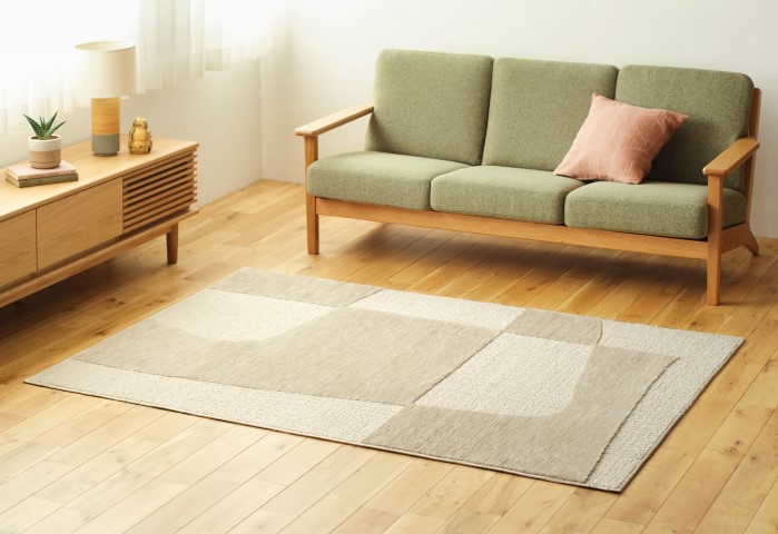 unicoで人気のラグをご紹介！ パイルの凹凸で柄を表現した、主張しすぎ