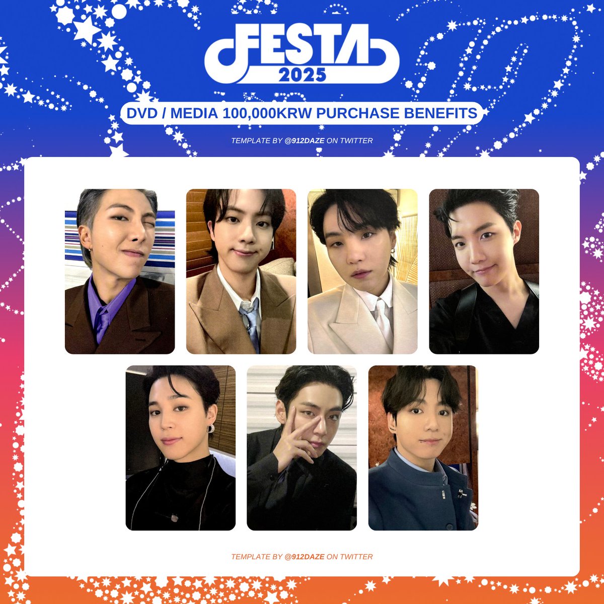 BTS OT7 ALBUM PC PHOTOCARD WISHLIST WL TEMPLATES✨ [NEW] ⭐️ BTS