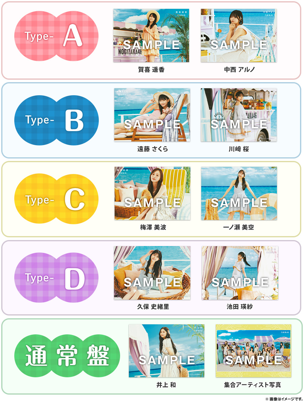 乃木坂46 39thシングル｢Same numbers｣特典まとめ 7/30発売 ジャケット