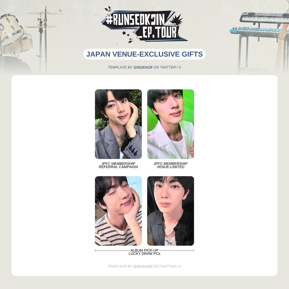 BTS JIN SEOKJIN ALBUM PC PHOTOCARD WL WISHLIST TEMPLATE ✨ [NEW