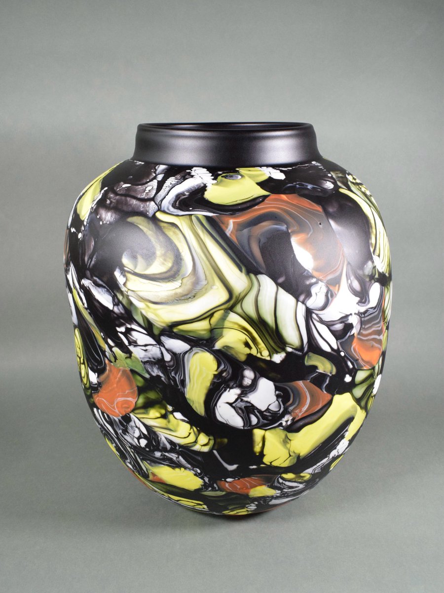 石井康治 花弁紋金彩手吹きガラス鉢