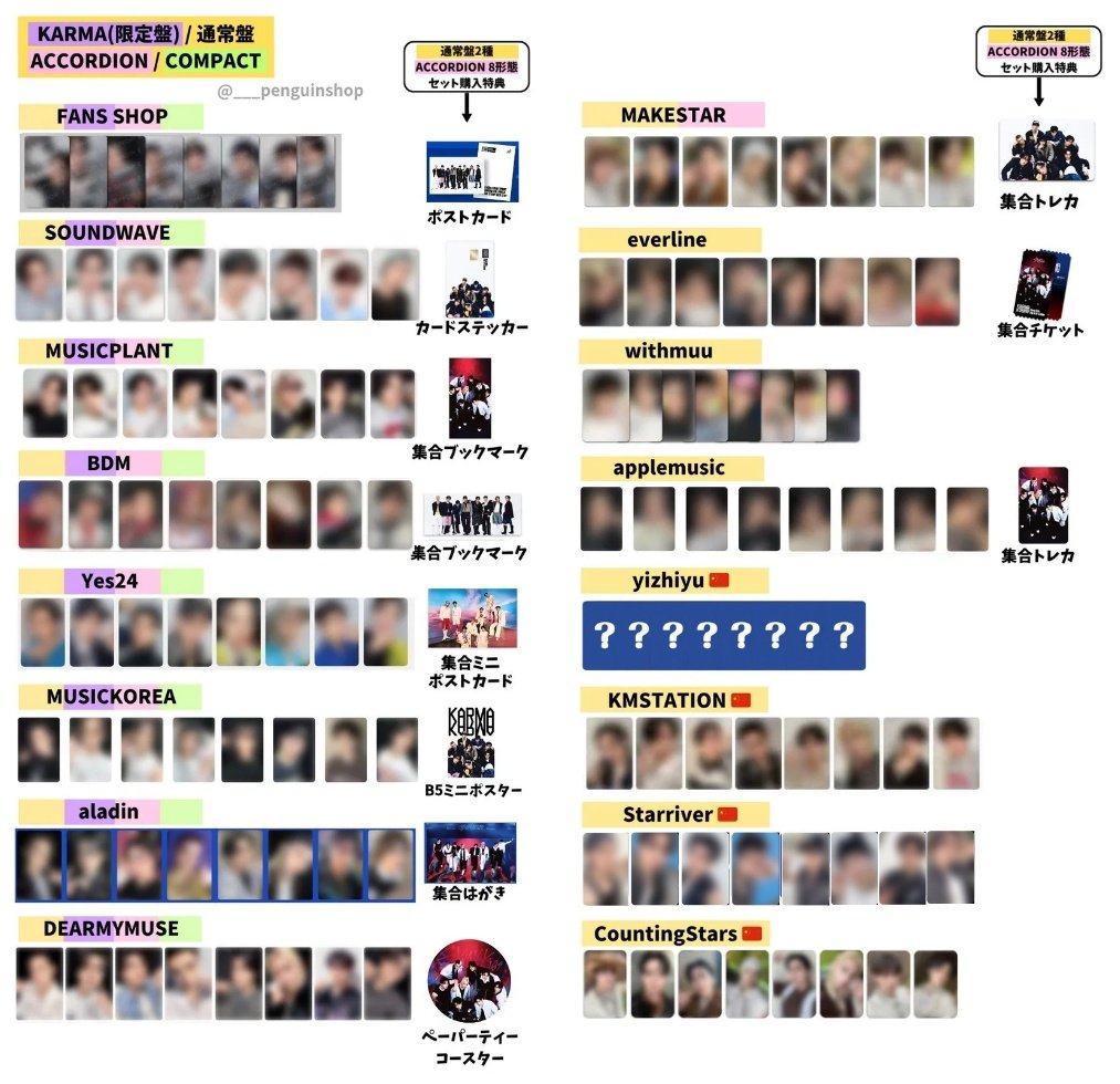 KARMA リスニング イベント特典トレカ　コンプ スキズ KARMA ポップアップ 3万ウォン 特典トレカ コンプセット - メルカリ