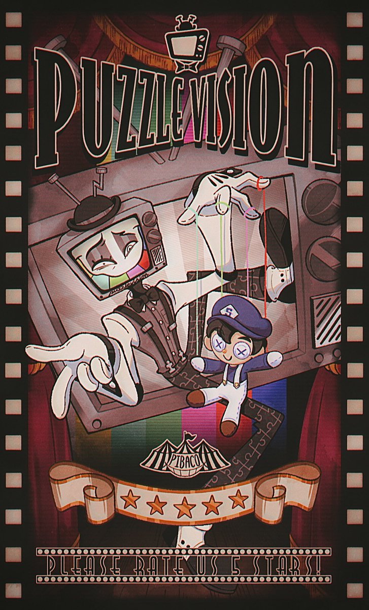 ポスター風なMr.Puzzles📺🧩 #Puzzlevision #smg4fanart