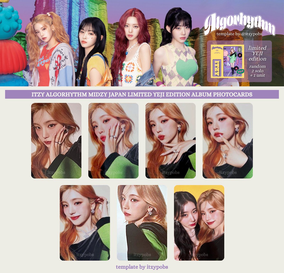 🪸 ITZY ALGORHYTHM 있지 포카 midzy japan limited member solo