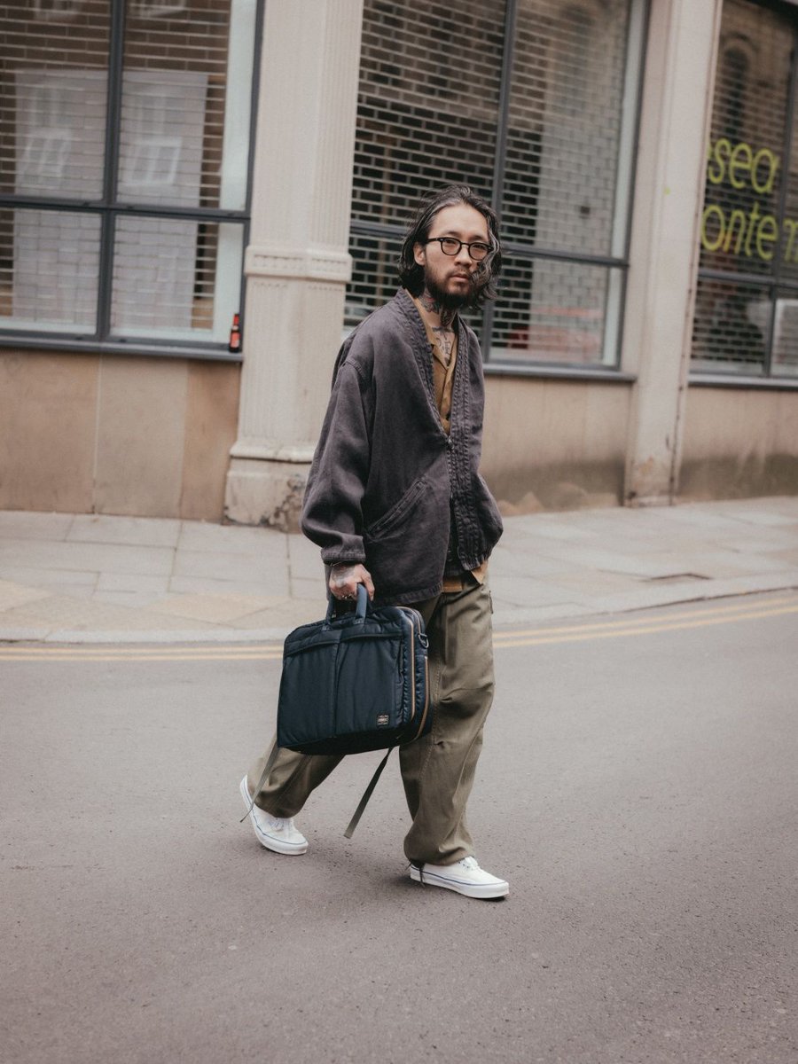 M43 Type Work Jacket Hemp Denim in Charcoal A fusion between U.S.