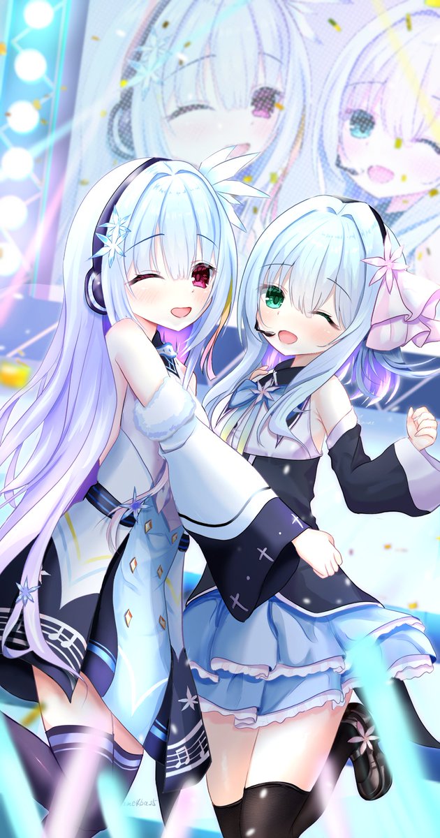 ハミダシクリエイティブより錦あすみ＆雪景シキ(ライブVer.)を描きまし