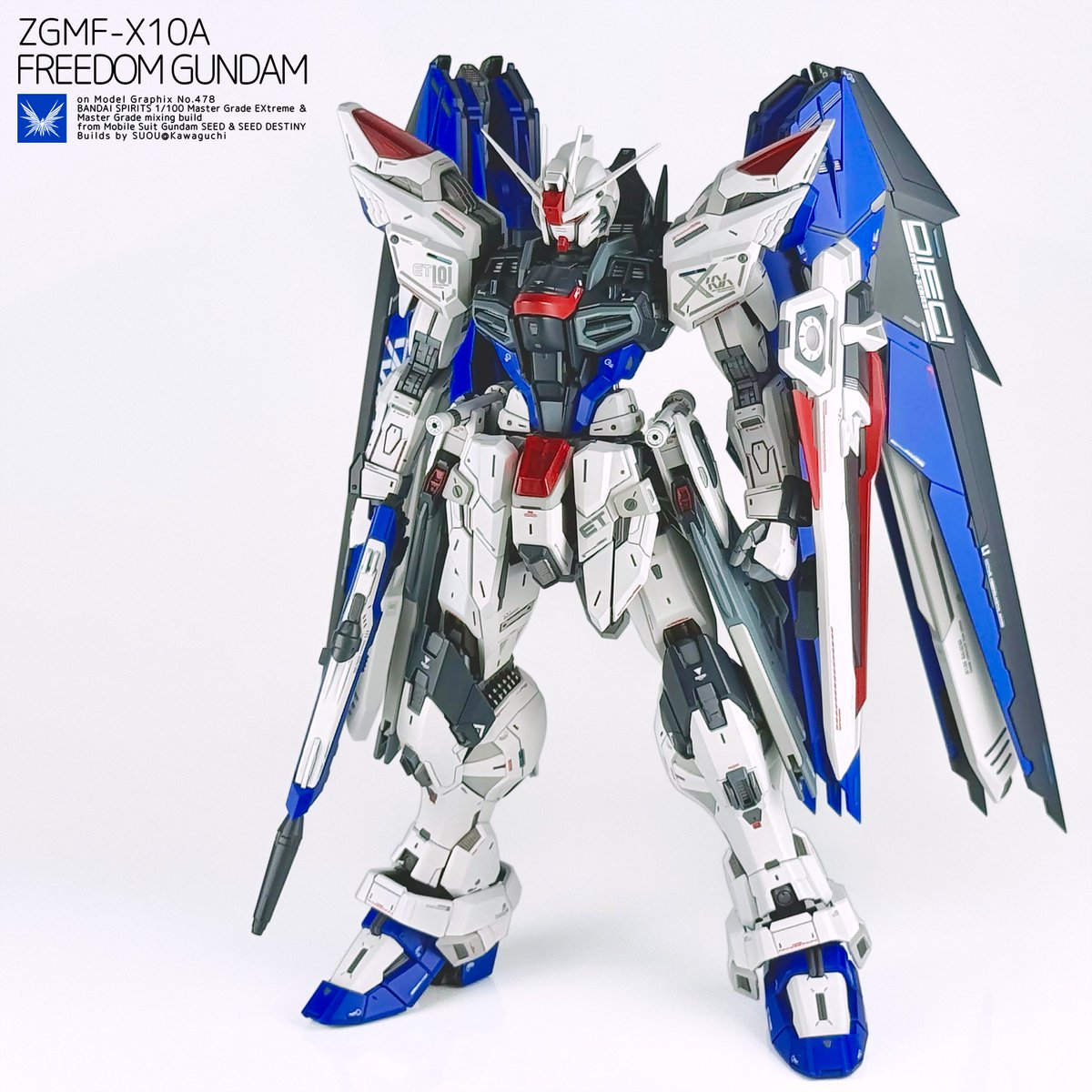 モデルグラフィックス'24年9月号にて、フリーダムガンダムの作例を担当