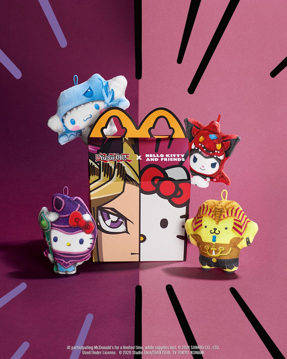 アメリカで遂にマクドナルド x 遊戯王 x Hello Kittyのコラボが