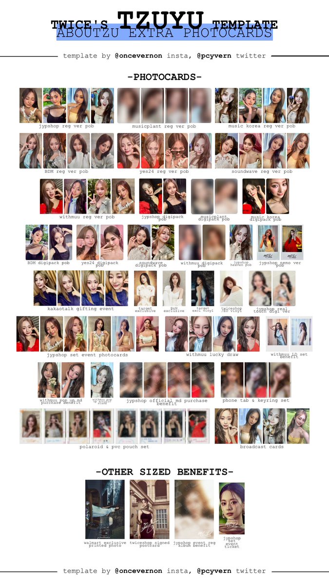 twice tzuyu aboutzu pob/lucky draw/extra photocard template with