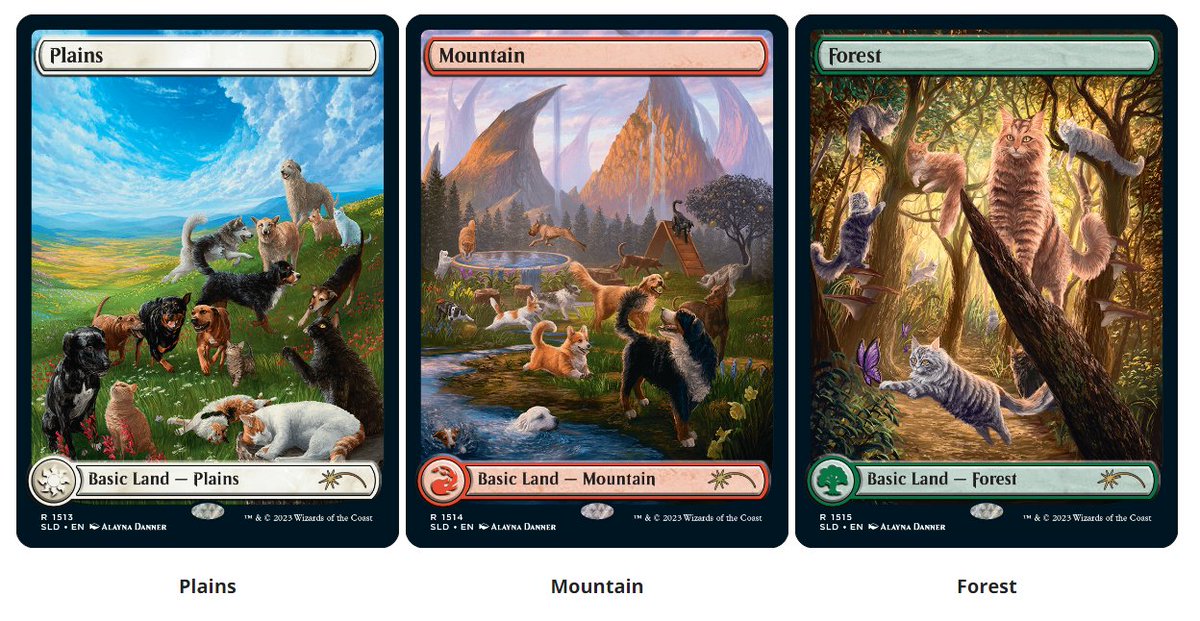 Secret Lair】 ・犬猫Secret Lair統率者デッキ、『Raining Cats and