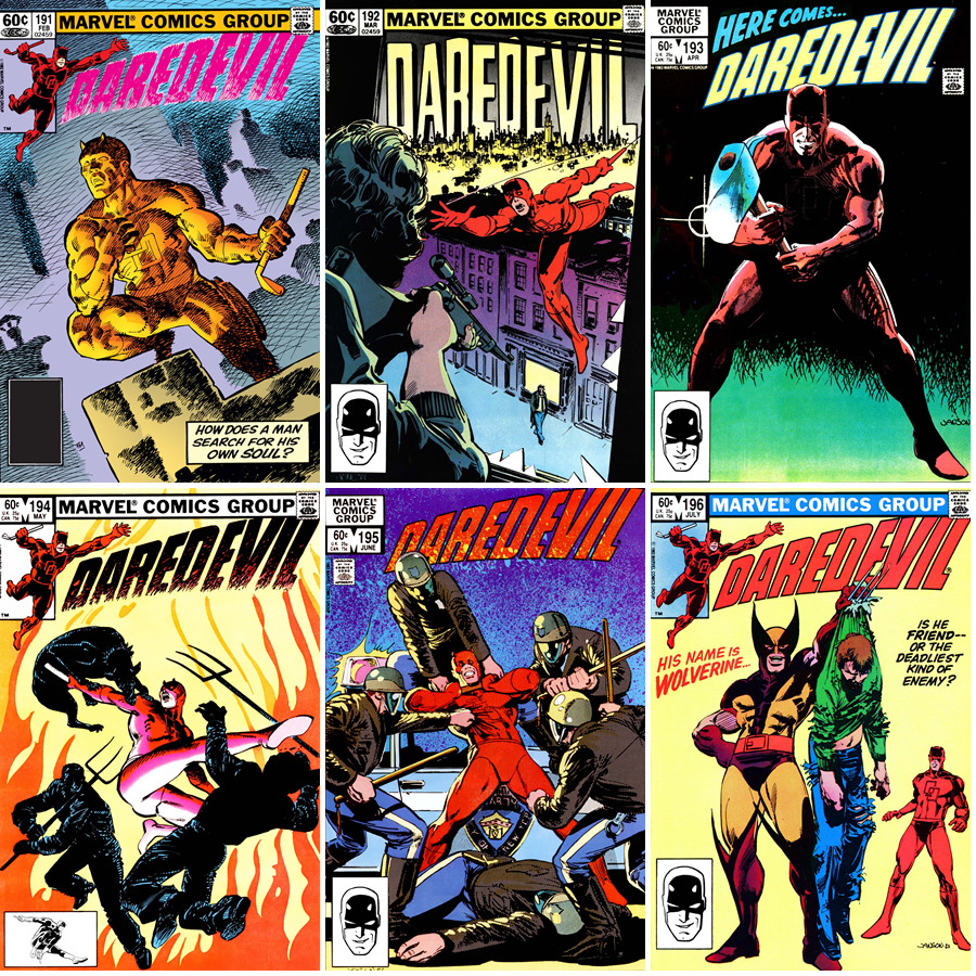 Daredevil #191-196 cover dated February-July 1983.
