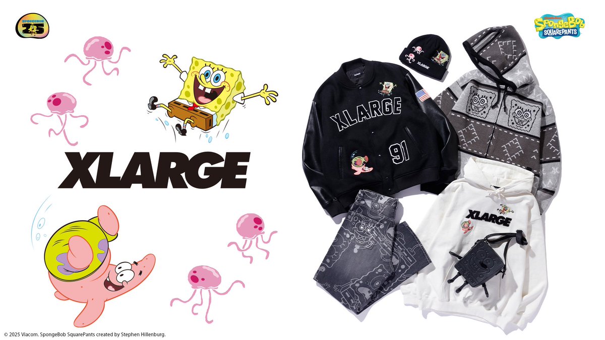 ［入手困難］XLARGE 値下げ可 スタジャン スポンジボブ