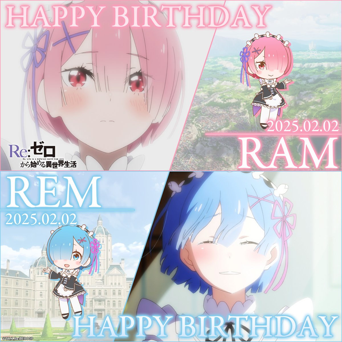 ☆───────────☆ 🎂Happy Birthday !!🎂 ✨ Ram & Rem