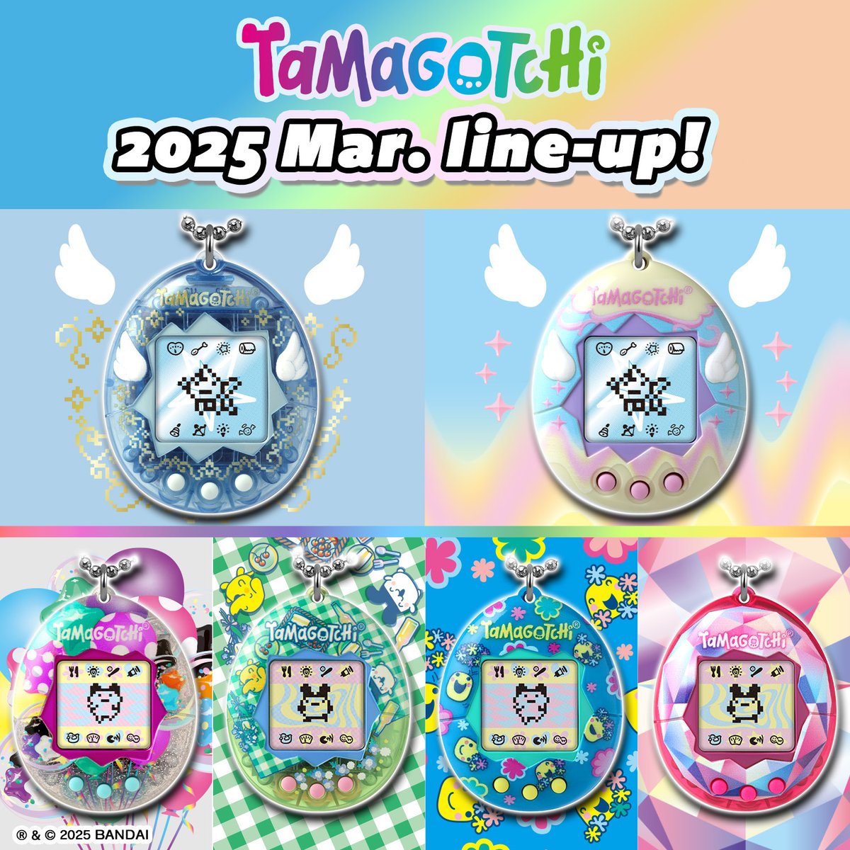 初代「たまごっち」と「新種発見!! たまごっち」「てんしっちの