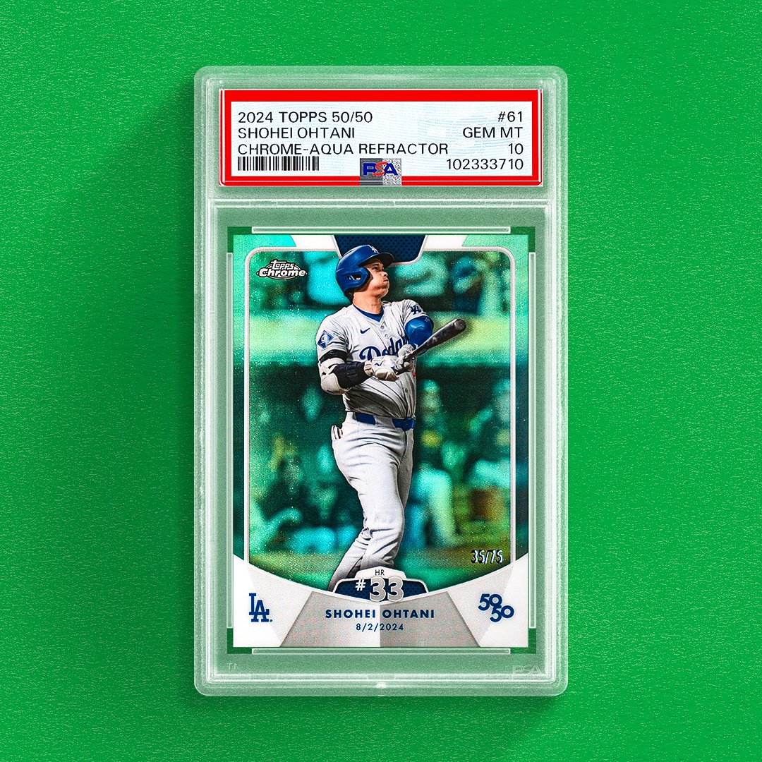 話題のMLBカード大谷翔平 50/50 Topps Chromeのカードが鑑定されました