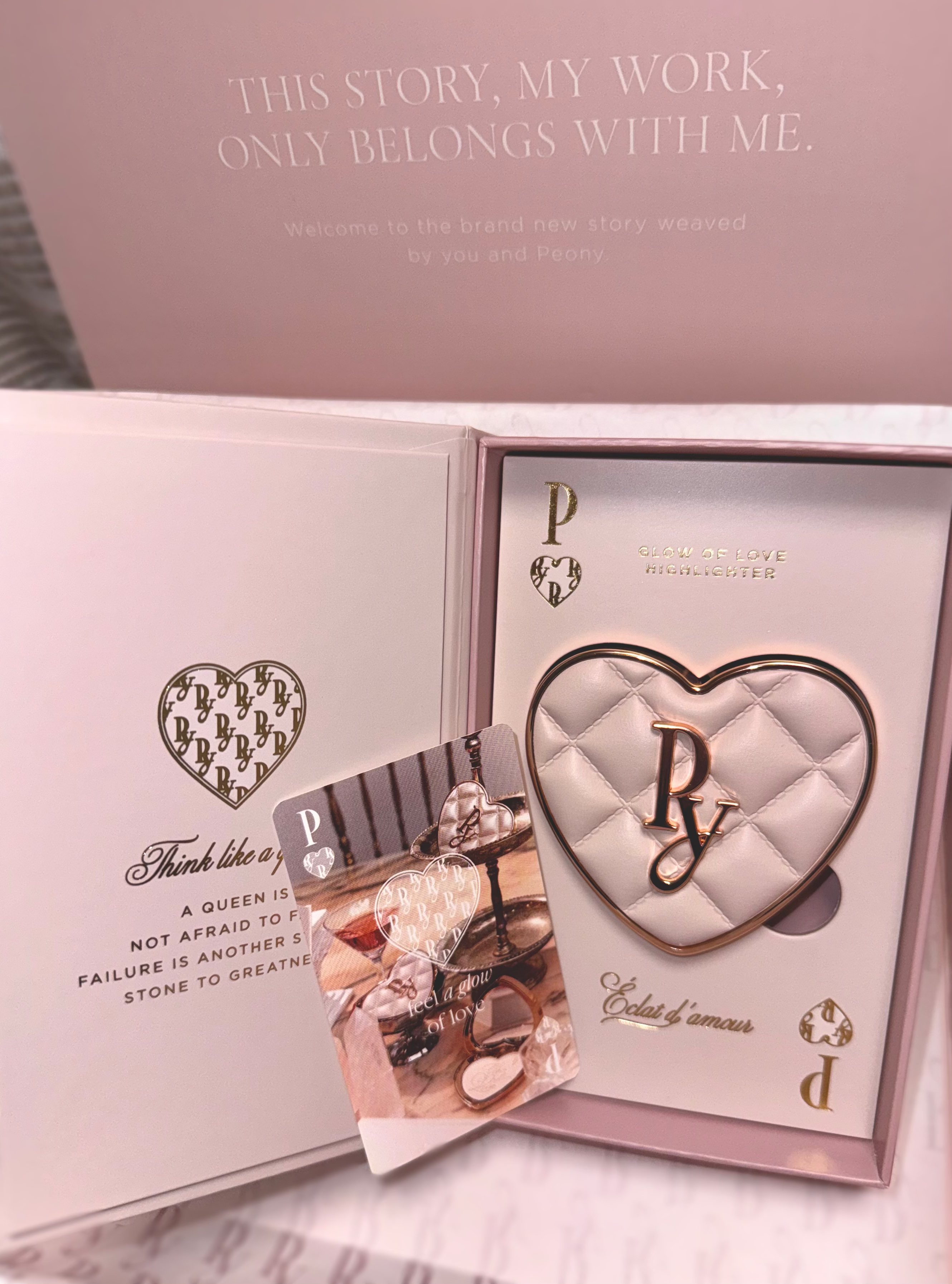 初回限定 Peony highlighter 01 Eclat PerlePeony / Glow of Love