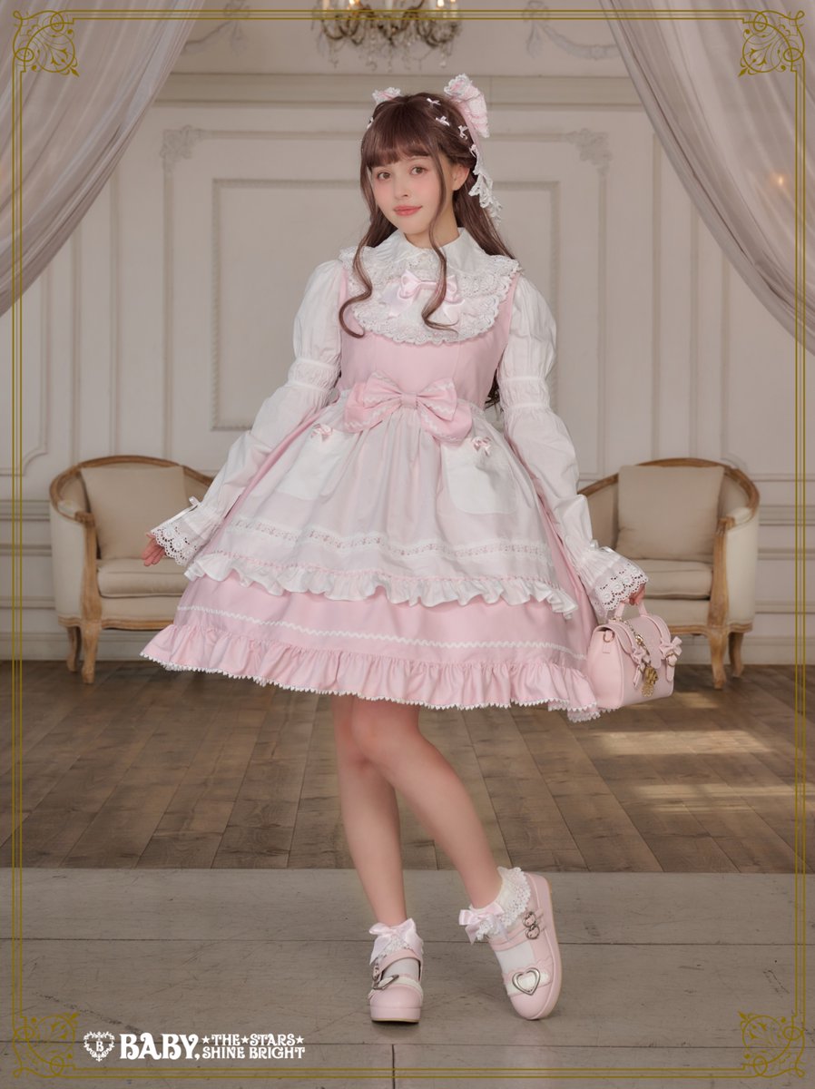 BABY新作情報】ローズフルールエプロンジャンパースカート¥36,080が