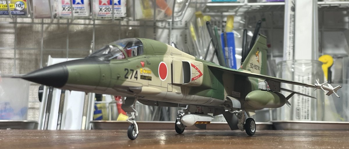 ハセガワの1/48三菱F-1支援戦闘機やっとこさ完成。5ヶ月と4日。48