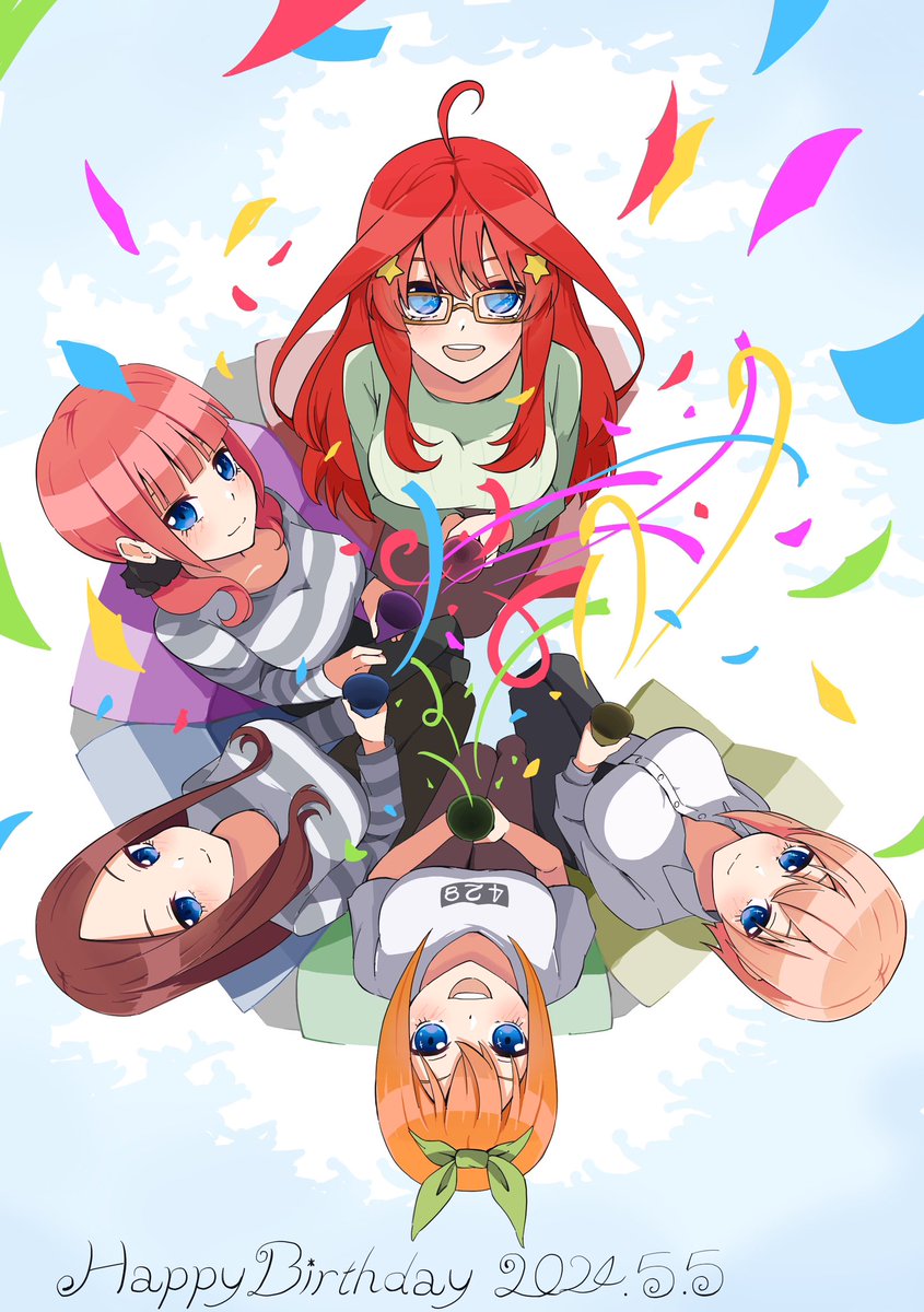 中野一花 ,中野五月 ,中野三玖 ,中野二乃 ,中野四葉 「五つ