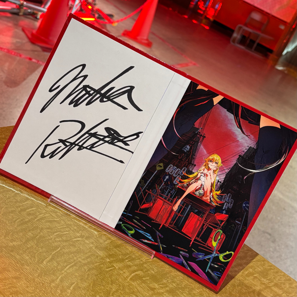直筆サイン入り色紙 物語シリーズ Pikazo Mika ✕