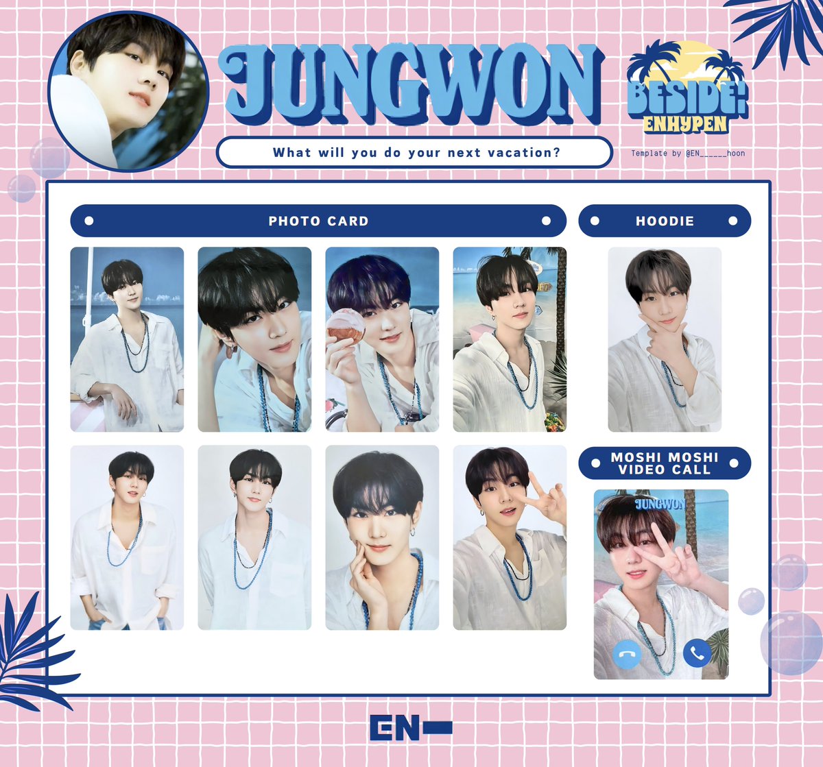 🍥⸝꙳ ⁡ BESIDE:ENHYPEN OFFICIAL MERCHANDISE OT7 JUNGWON ジョン