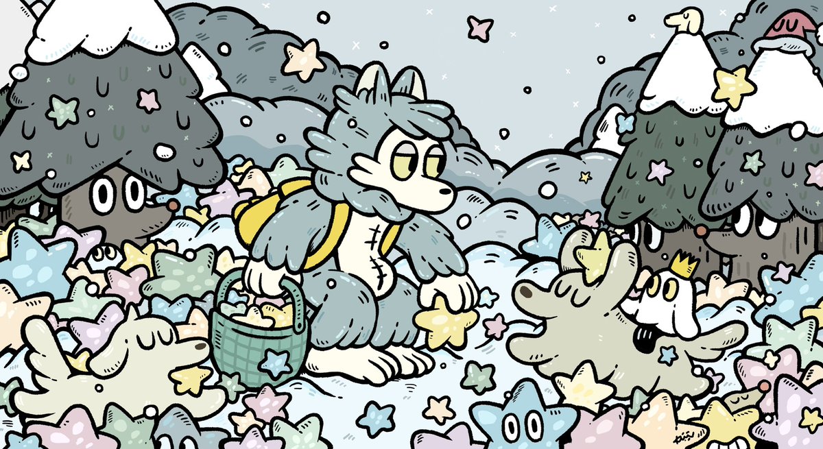 📢🎄再販のお知らせ🎄 【おおかみくんソフビ クリスマスの星】 FEWMANY